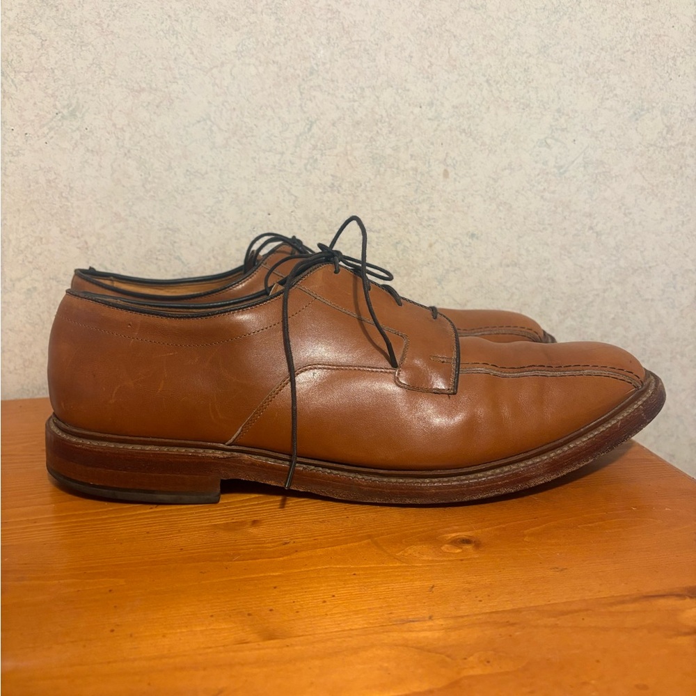 Allen Edmonds HILLCREST Lace-Up Blucher  leather Dress Shoes in Walnut-Size 13